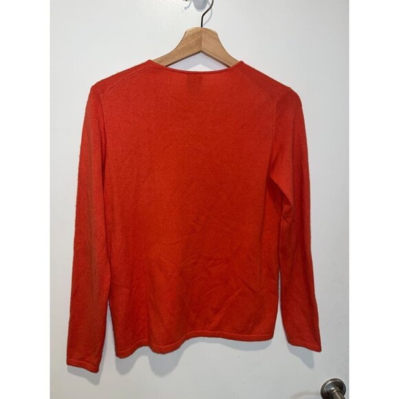 Beloid 100% Cashmere Womens Cardigan Sweater Red Long Sleeve Button Front Size S - Picture 6 of 8